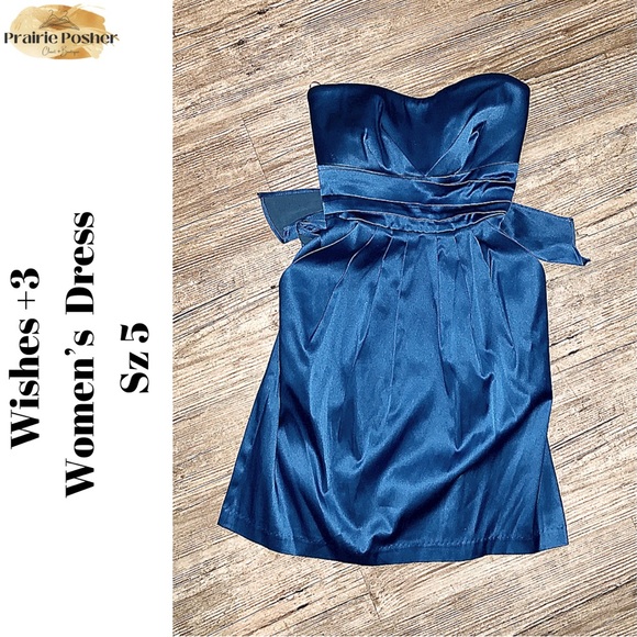 Wishes +3, Dress, Women’s Sz 5, Blue NWOT, PrairieposherCA - Picture 1 of 3